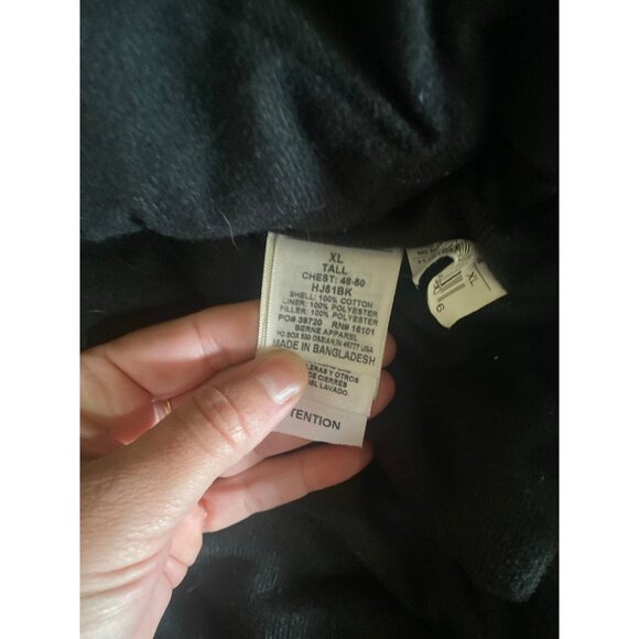 Berne Canvas Workwear Insulated Outdoor Mens Hooded Full Zip Jacket - Picture 3 of 4